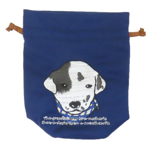 巾着袋 ドッグキンチャクポーチ NV DALMATIAN いぬグッズ アミナコレクション