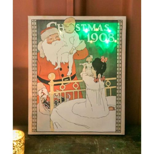 インテリアパネル サンタライトアートボード SANTA＆GIRL 北欧 アミナコレクション