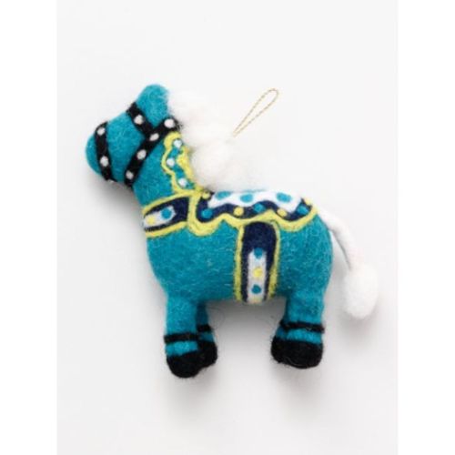 装飾品 フォークアートオーナメント BL HORSE 北欧 アミナコレクション
