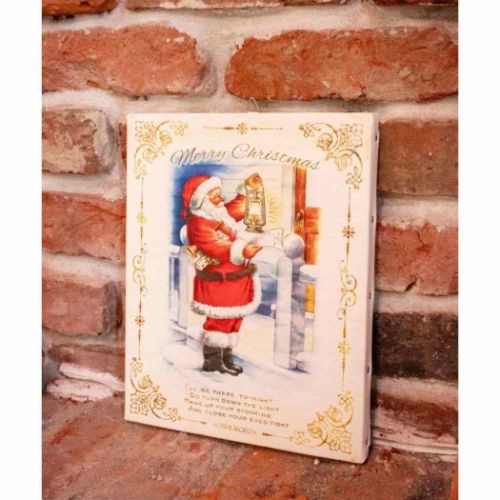 インテリアパネル クリスマスアートボード SANTA CLAUS 北欧 アミナコレクション ヨーロッパ雑貨