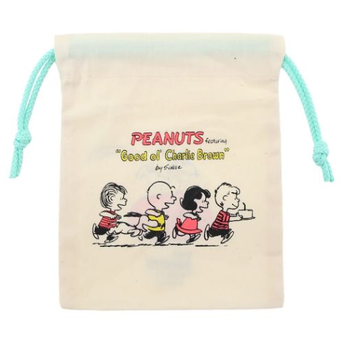 PEANUTS スヌーピー キャラクター 巾着袋 コットンバッグSS