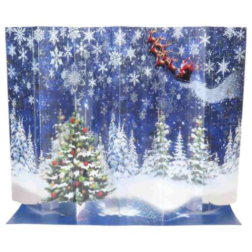 クリスマスカード パノラマクリスマスカード ナイトフォレスト APJ