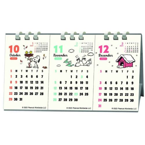 スヌーピー 令和6年暦 2024Calendar ピーナッツ キャラクター 卓上カレンダー2024年