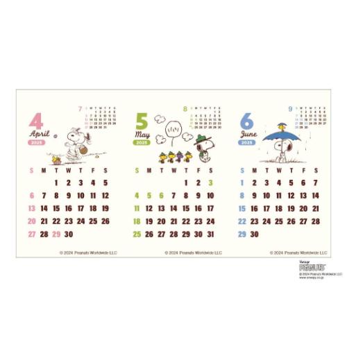 PEANUTS スヌーピー ピーナッツ キャラクター 2025Calendar 卓上