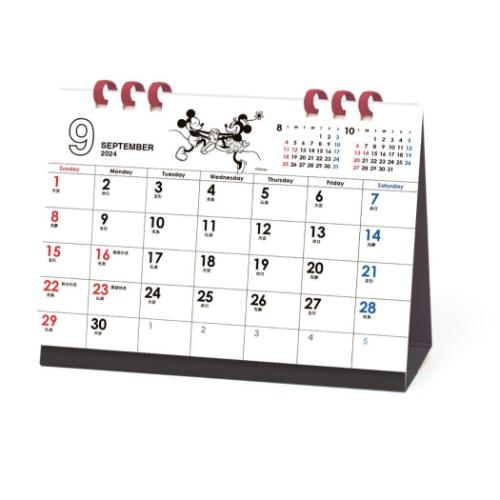 ディズニーホテル　卓上カレンダーホルダー 2025Calendar ヴィンテージミッキー 卓上カレンダー2025年