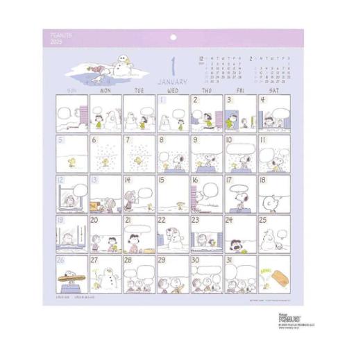 スヌーピー 令和7年暦 2025Calendar ピーナッツ キャラクター 壁掛けカレンダー2025年