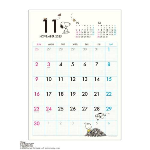 PEANUTS スヌーピー 2026Calendar 壁掛けカレンダー2026年 A3