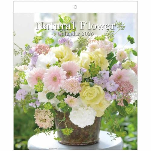 2026Calendar ナチュラルフラワー 壁掛けカレンダー2026年 フラワー