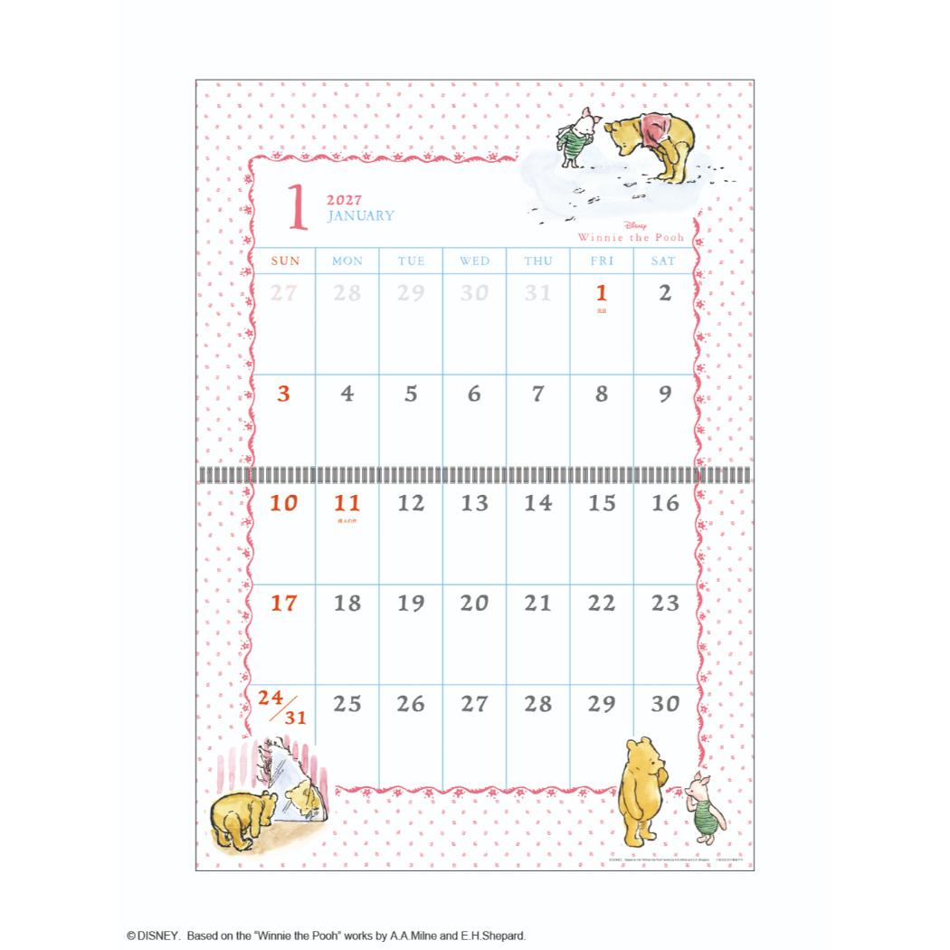 くまのプーさん 2027Calendar 壁掛...の詳細画像1