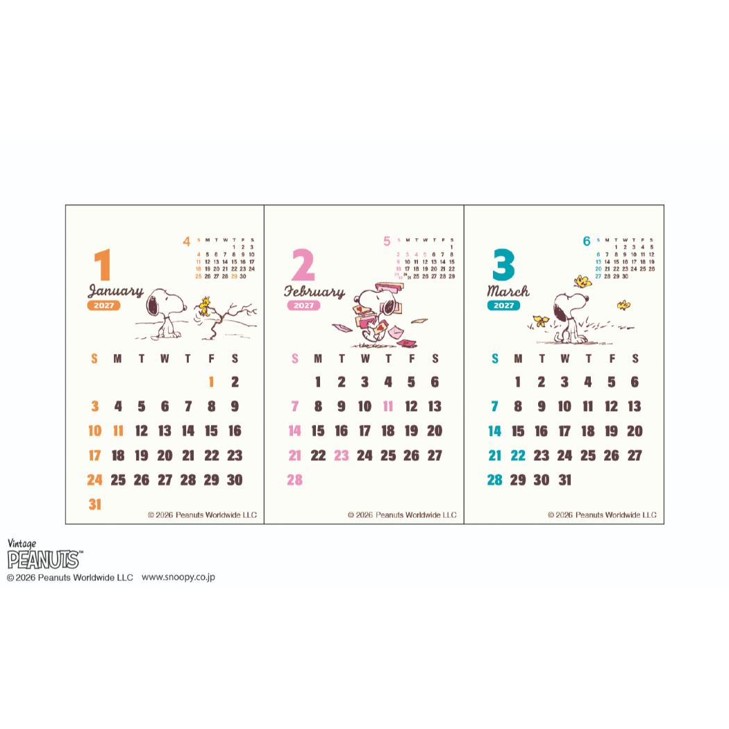 スヌーピー 2027Calendar 卓上カレ...の詳細画像1