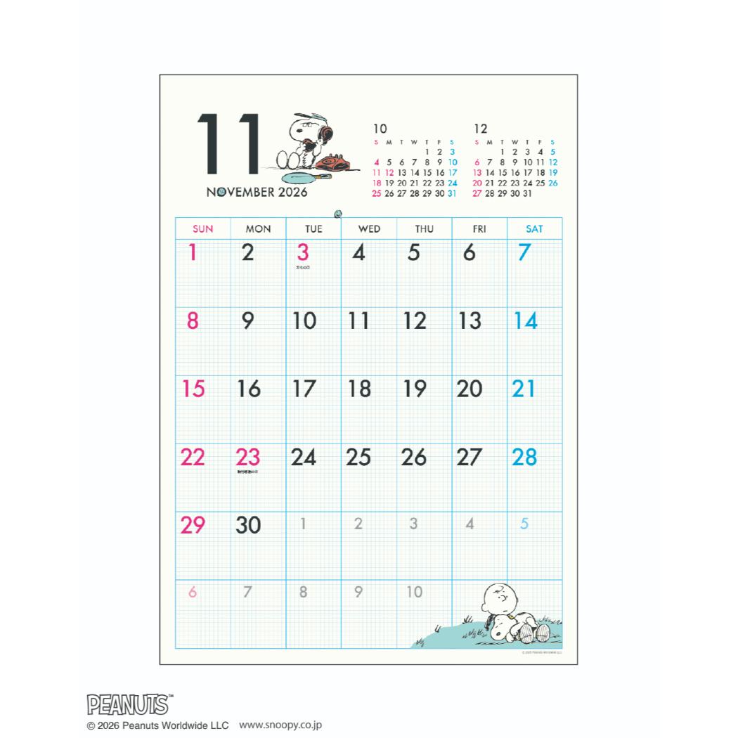 スヌーピー 2027Calendar 壁掛けカ...の詳細画像2