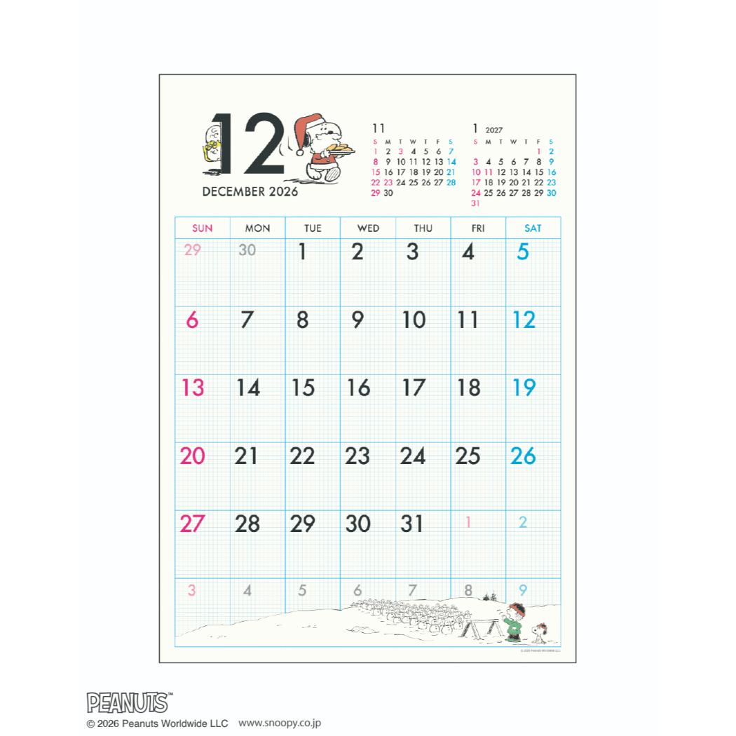 スヌーピー 2027Calendar 壁掛けカ...の詳細画像3
