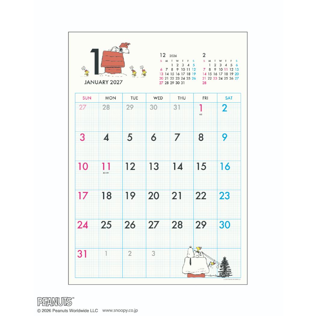 スヌーピー 2027Calendar 壁掛けカ...の詳細画像4
