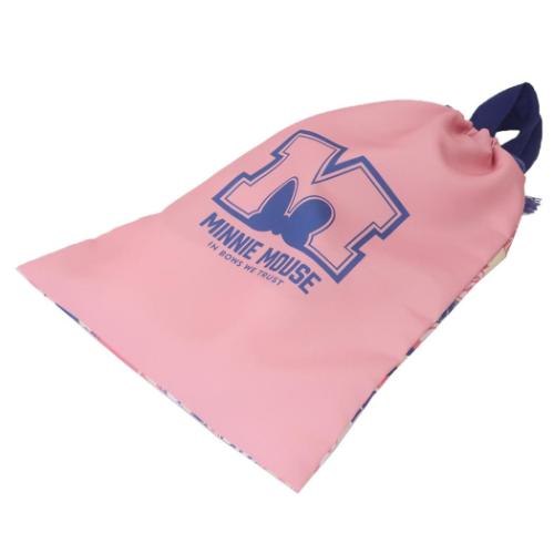 巾着袋 持ち手付き巾着 ミニーマウス ピンク 新入学 アートウエルド ディズニー 新学期準備雑貨