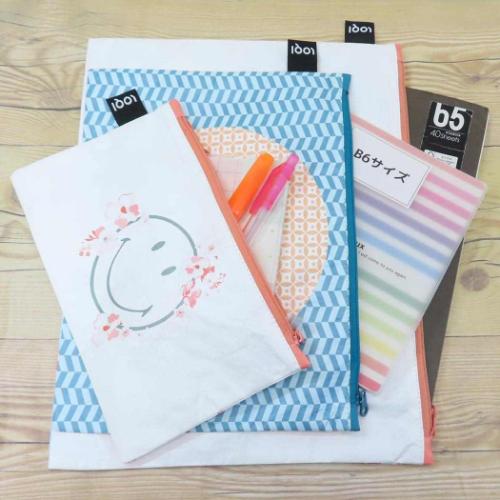 平ポーチ大中小3点セット SMILEY Zip Pockets Blossom LOQI ローキー