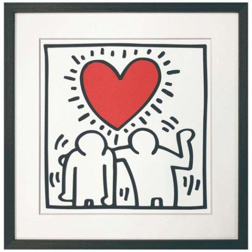 アートポスター キースヘリング Keith Haring Untitled (be mine)1987 額付き｜cinemacollection