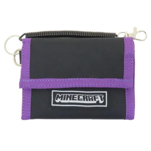 マインクラフト キッズウォレット KIDS財布 コイルチェーン付き PURPLE Minecraft