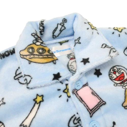 アイムドラえもん グッズ キッズファッション アニメキャラクター 総柄長袖ニットシャツ サックス