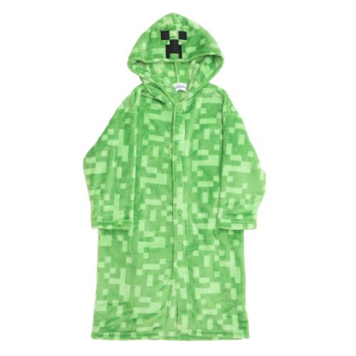 マインクラフト グッズ 防寒着 ゲームキャラクター 着る毛布 ミンクフリースパーカ グリーン
