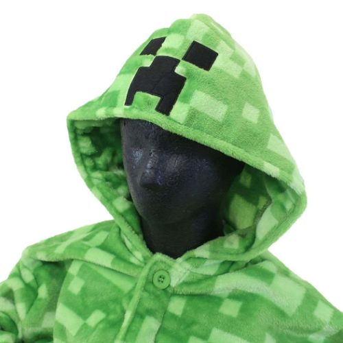 マインクラフト グッズ 防寒着 ゲームキャラクター 着る毛布 ミンクフリースパーカ グリーン