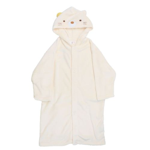 すみっコぐらし キャラクター 防寒着 着る毛布 ミンクフリースパーカ アイボリー サンエックス