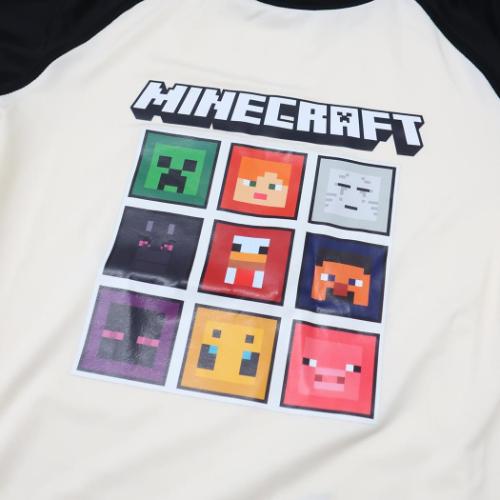 マインクラフト ゲームキャラクター 水着 ラッシュガード 長袖Tシャツ グリーン Minecraft