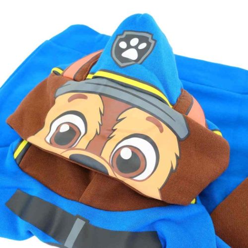 フードプリント裏起毛プルパーカー キッズファッション パウパトロール ブルー カイタックファミリー
