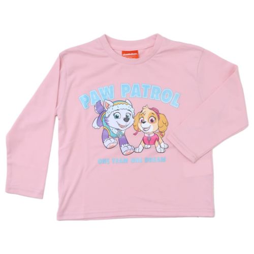 キッズ ファッション 女児天竺転写プリント長袖Tシャツ パウパトロール カットソー カイタックファミリー