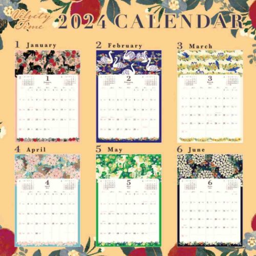 Tomoko Hayashi ガーリーイラスト 2024 Calendar A3壁掛けカレンダー2024年 スケジュール｜cinemacollection｜02