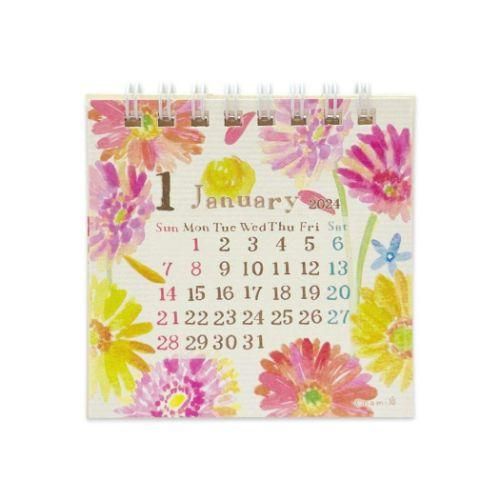 nami nami 令和6年暦 2024 Calendar ガーリーイラスト ミニ卓上カレンダー2024年