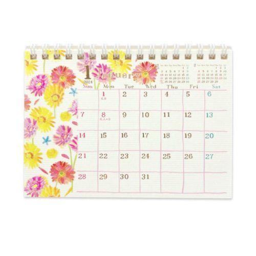 nami nami 令和6年暦 2024 Calendar ガーリーイラスト A6卓上カレンダー2024年 スケジュール