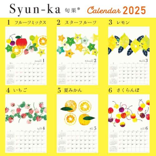 Tomoko Hayashi A3壁掛けカレンダー2025年 2025 Calendar 旬果 ガーリーイラスト