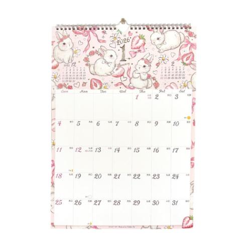 たけいみき ガーリーイラスト 2026 Calendar A3壁掛けカレンダー2026年