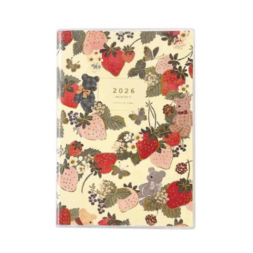 A6マンスリー手帳2026 2026年月間ダイアリー Tomoko Hayashi いちごと