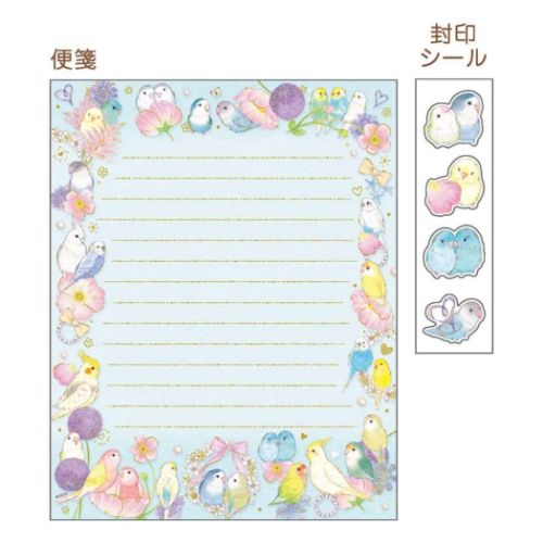 レターセット 手紙セット たけいみき フラワリー クローズピン 便箋＆封筒