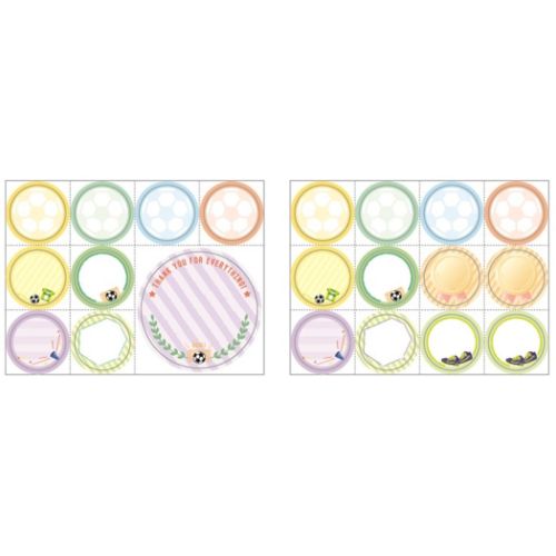 二つ折りメッセージボード シール＆封筒付き サッカー部 色紙 クローズピン スポーツ 部活シリーズ グッズ