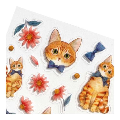 クリアシール シールシート たけいみき mondo ジンジャーキャット クローズピン 猫 ステッカー デコレーションシール