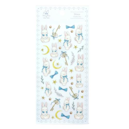 たけいみき クリアシール うさぎ シールシート ガーリーイラスト ムーン