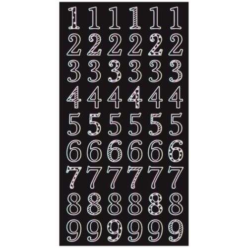 シールシート ホログラムラインシール 数字 クローズピン