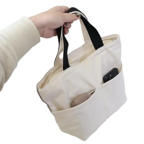 ランチバッグ ファスナー付きミニトートバッグ マツネコドロボー GY