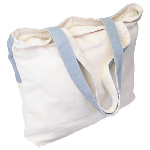 トートバッグ ポケット横型トートバッグ ファスナー付き メリア ねこ ミントイン 手提げかばん かわいい