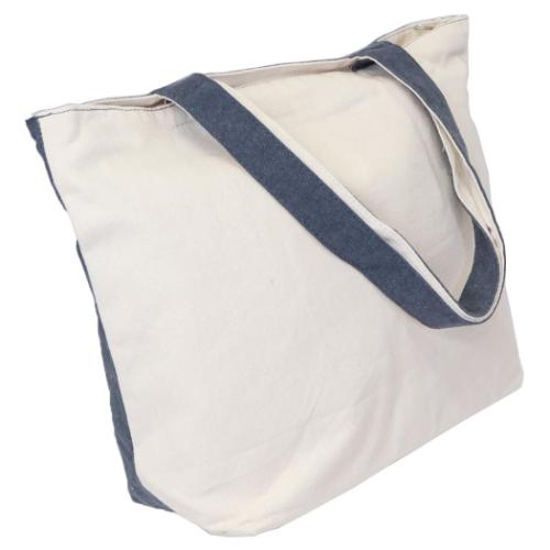 ファスナー付き横型トートバッグ トートバッグ コテツおすわり NV ミントイン いぬ A4サイズ対応 手提げかばん