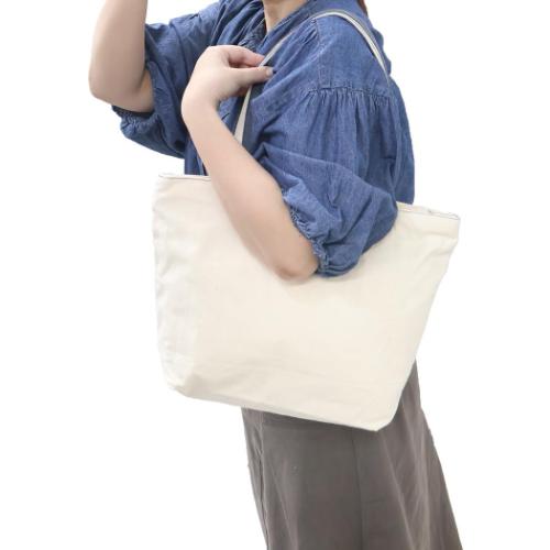 ファスナー付き横型トートバッグ トートバッグ コテツおすわり NV ミントイン いぬ A4サイズ対応 手提げかばん