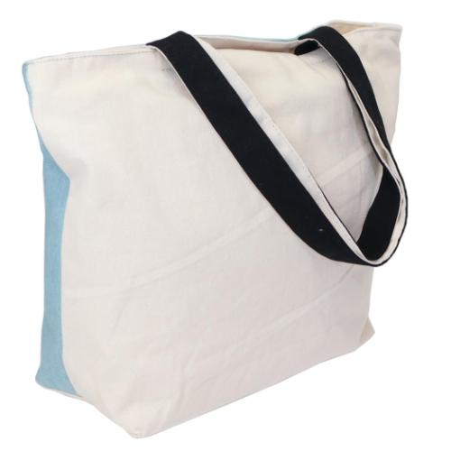 トートバッグ ファスナー付き横型トートバッグ クッキーお呼ばれ LBL いぬ ミントイン A4サイズ対応 手提げかばん