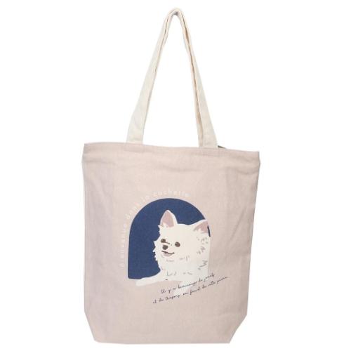 ファスナー付きキャンバストート トートバッグ ココフレンズ ミントイン 手提げかばん かわいい