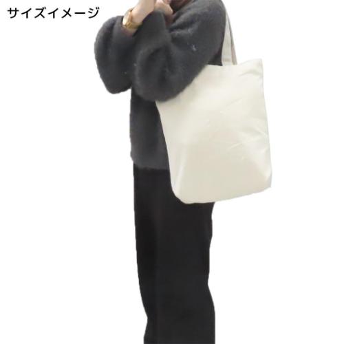 ファスナー付きキャンバストート トートバッグ しろくま親子 アニマル ミントイン 手提げかばん かわいい