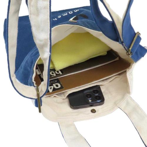 ショルダートート トートバッグ ねこ まめはち ミントイン 斜め掛けかばん