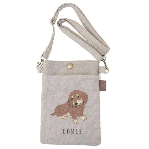 スマホポーチ スマホポシェット カールおすわり GYBE いぬ ミントイン ミニショルダー ポシェット かわいい