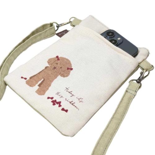 スマホポーチ スマホポシェット いぬ チョコ丸窓 YBE ミントイン ミニショルダー ポシェット かわいい