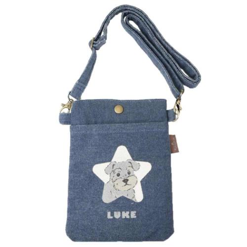 スマホポーチ スマホポシェット いぬ ルーク星窓 NV ミントイン ミニショルダー ポシェット